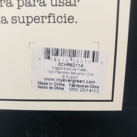 “Two Families Became One” Wedding Display Plate - Picture 7 of 7